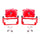 Red Powdercoated Caliper; Pair