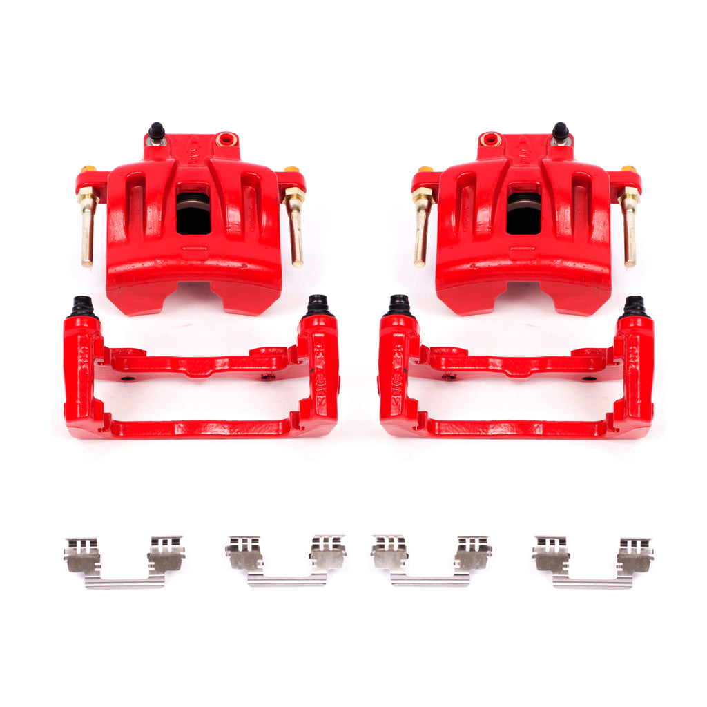 Red Powdercoated Caliper; Pair