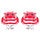 Red Powdercoated Caliper; Pair