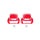 Red Powdercoated Caliper; Pair