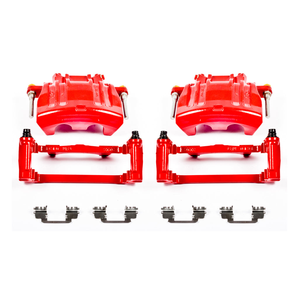 Red Powdercoated Caliper; Pair