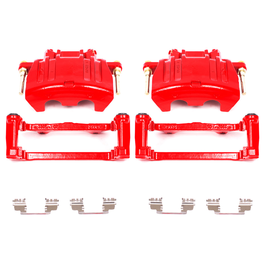 Red Powdercoated Caliper; Pair