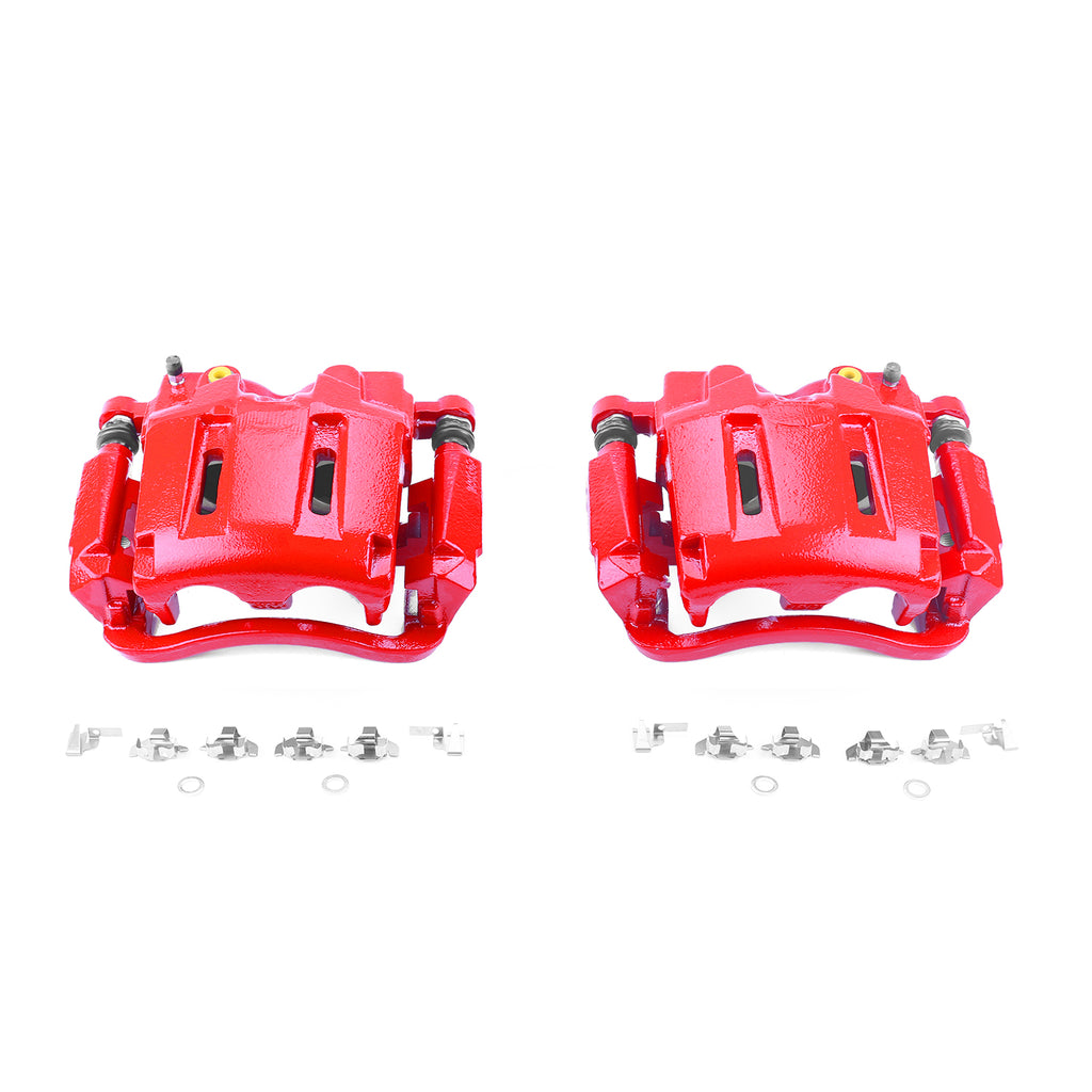 Red Powdercoated Caliper; Pair