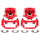 Red Powdercoated Caliper; Pair