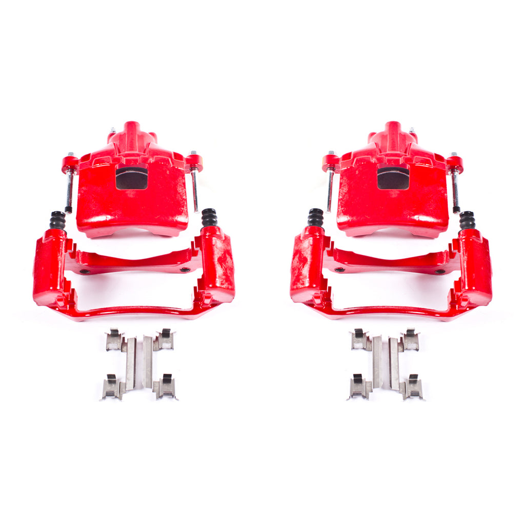Red Powdercoated Caliper; Pair