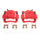 RED CALIPER PAIR