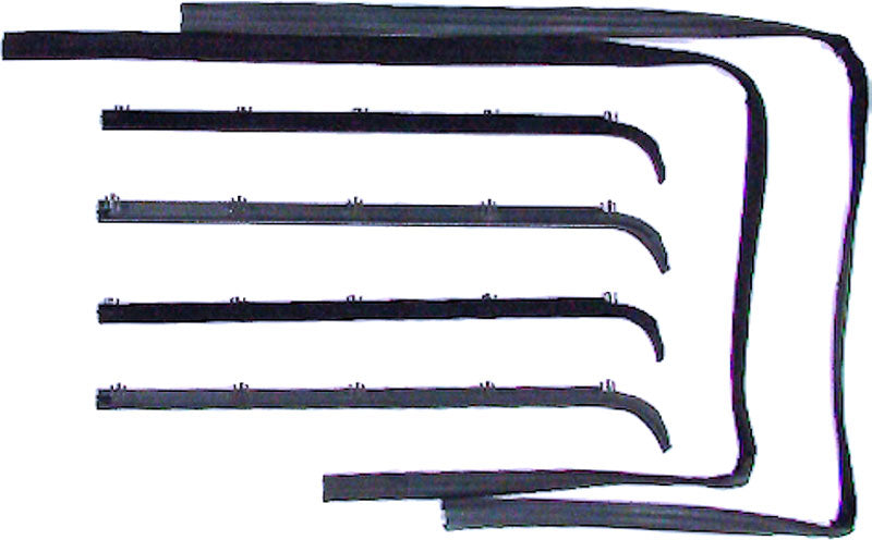 Beltline and Glassrun Molding Kit, 6 Piece Set, Left and Right Hand