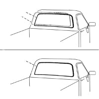 FALCON 66-70 REAR GLASS WEATHERSTRIP, Rear Window Weatherstrip 2Dr Sdn - w/strip Accepts Tr