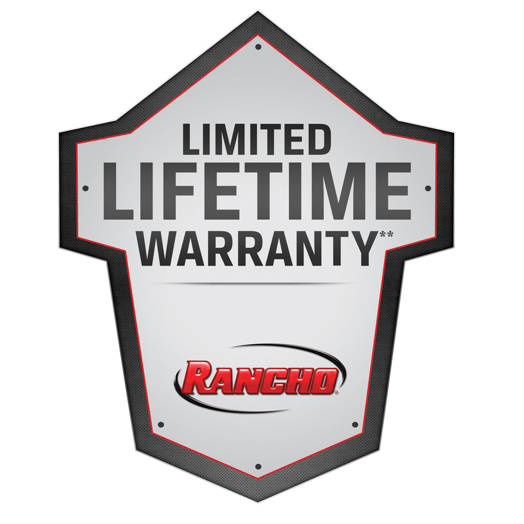 White;RS5000X Series Shock;Front, Driver Or Passenger Side;non-adjustable;Sold Individually;Dust boot and bushing(s);Front Lift Amount 0;Rear Lift Amount 1 in.-1.5 in.;Lower Mount Style Loop;Upper Mou