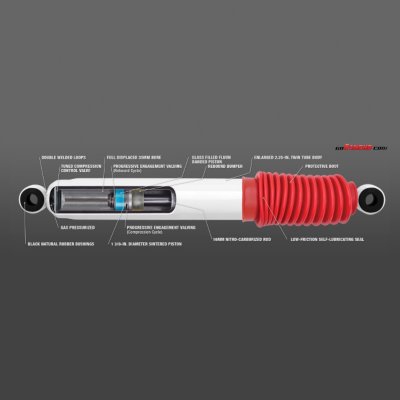 Rancho RS5000X Shock Absorber; Rear, Driver or Passenger Side