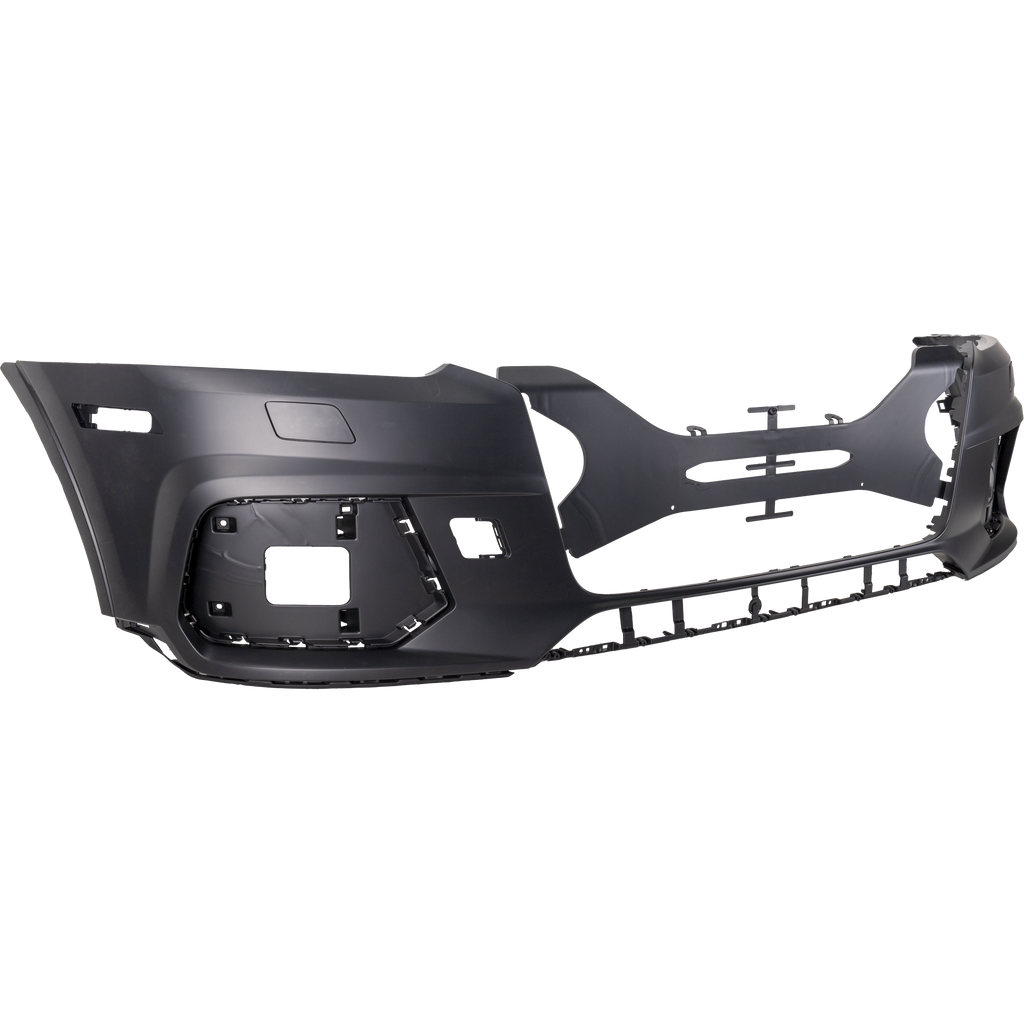 Q3 16-17 FRONT BUMPER COVER, 1 Piece Type, Primed, w/o Parallel Park Assist and Parking Aid Sensor Holes