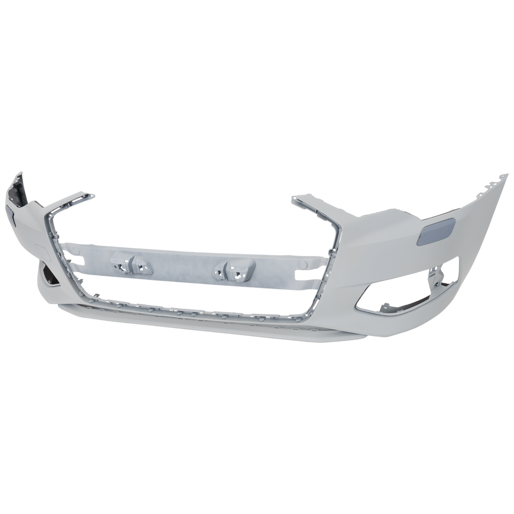 A6 QUATTRO 19-23 FRONT BUMPER COVER, Primed, w/o S-Line Package, w/o Parallel Park Assist Sensor Holes