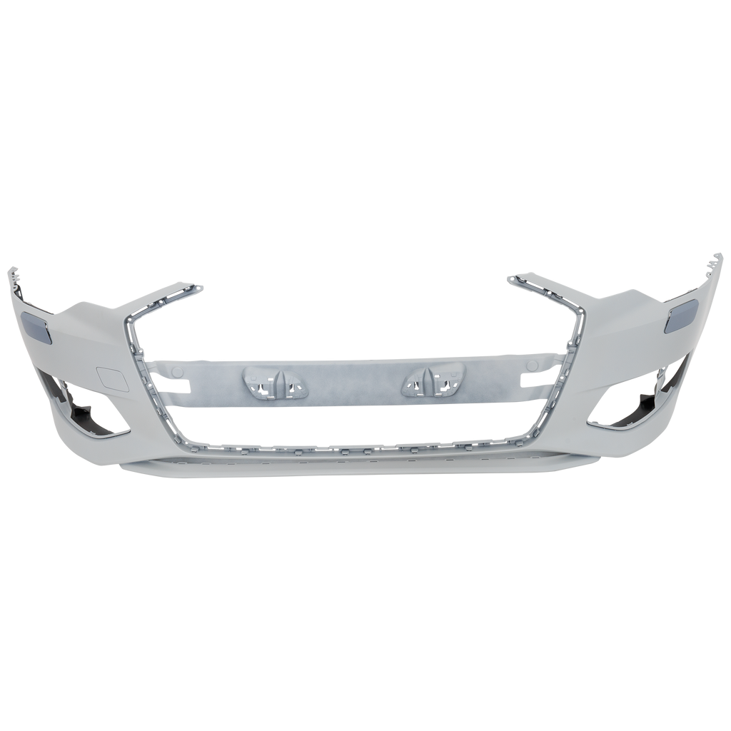 Front Bumper Cover Primed For 2019-2023 Audi A6 Quattro Without S-Line Pkg Without Parallel Park Assist Sensor Holes Replacement RA01030029P