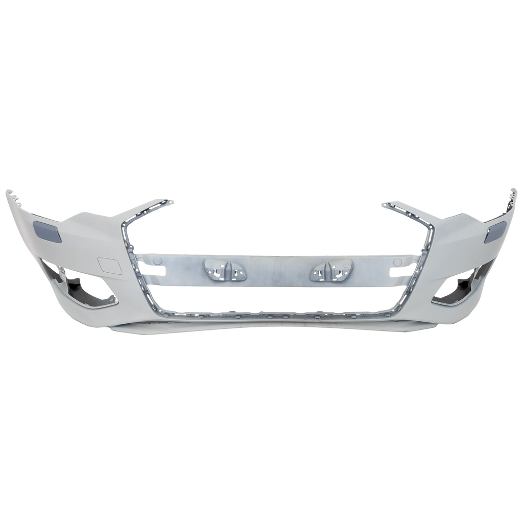 Front Bumper Cover Primed For 2019-2023 Audi A6 Quattro Without S-Line Pkg With Parallel Park Assist Sensor Holes Replacement RA01030030P