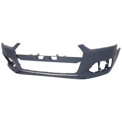 A5 QUATTRO/A5 SPORTBACK 18-19 FRONT BUMPER COVER, Primed, w/o Headlamp Washer, w/ Parallel Park Assist, w/ Parking Aid, w/o S-Line Pkg