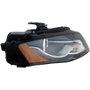 A4/S4 09-10 HEAD LAMP RH, Lens and Housing, HID, w/ HID Kit, w/ Curve Lighting, To 6-21-10, Sedan/Wagon