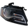 A4/S4 09-10 HEAD LAMP RH, Lens and Housing, HID, w/ HID Kit, w/ Curve Lighting, To 6-21-10, Sedan/Wagon
