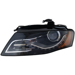 A4/S4 09-10 HEAD LAMP LH, Lens and Housing, HID, w/ HID Kit, w/ Curve Lighting, To 6-21-10, Sedan/Wagon