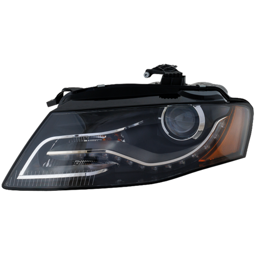A4/S4 09-10 HEAD LAMP LH, Lens and Housing, HID, w/ HID Kit, w/ Curve Lighting, To 6-21-10, Sedan/Wagon