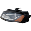 A4/S4 09-10 HEAD LAMP LH, Lens and Housing, HID, w/ HID Kit, w/ Curve Lighting, To 6-21-10, Sedan/Wagon