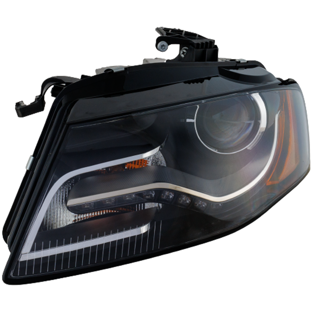 A4/S4 09-10 HEAD LAMP LH, Lens and Housing, HID, w/ HID Kit, w/ Curve Lighting, To 6-21-10, Sedan/Wagon
