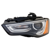 A4/S4 13-16/A5/S5 13-17 HEAD LAMP LH, Lens and Housing, HID, (A4/S4 13-16, Sedan/Wagon), (A5/S5 13-17, Coupe), w/o Curve Lighting, From 5-9-12