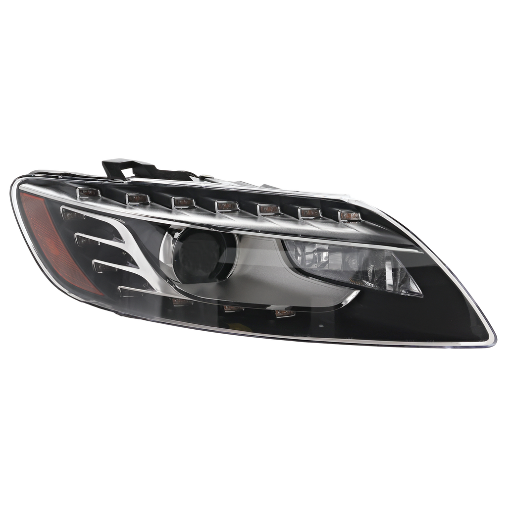 Q7 10-15 HEAD LAMP RH, Lens and Housing, Xenon, w/o Curve Lighting - CAPA