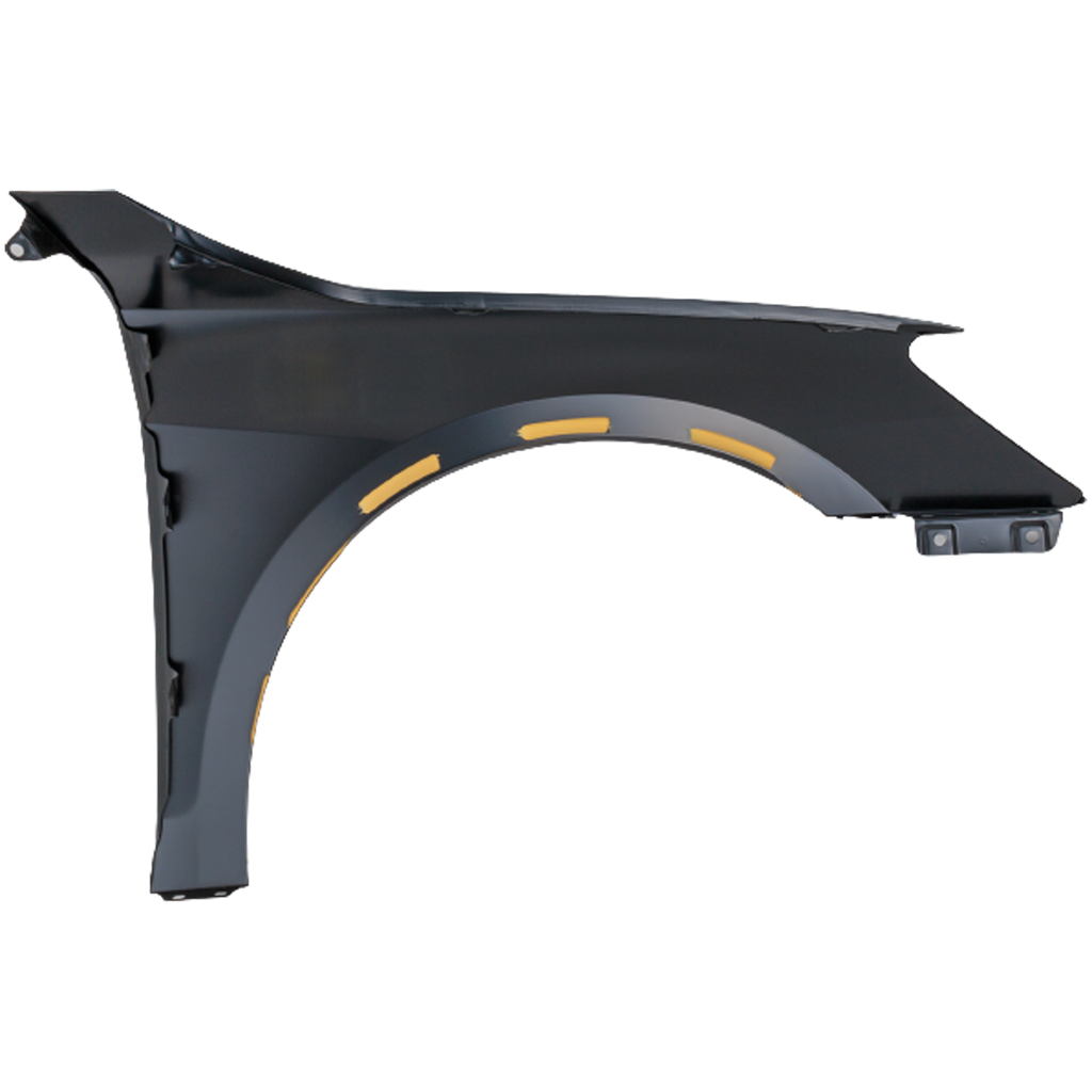 A3/A3 QUATTRO 22-22 FRONT FENDER LH, Black, Steel, w/o Lamp Hole - CAPA