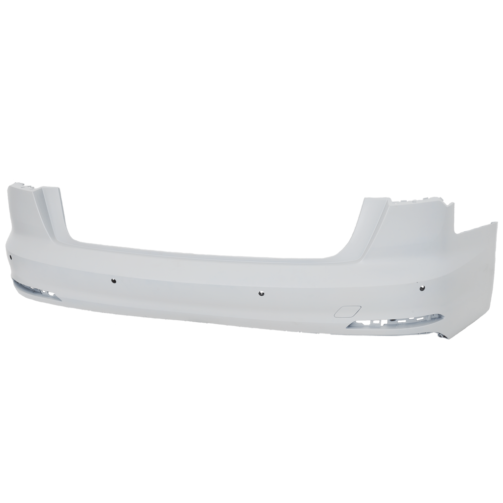 A6 QUATTRO 19-23 REAR BUMPER COVER, Primed, w/o S-Line Pkg, w/o Parallel Park Assist Sensor Holes