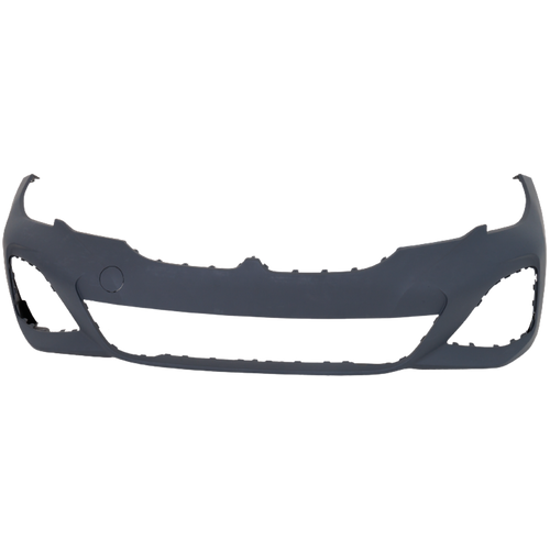 330I/M340I 19-22 FRONT BUMPER COVER, Primed, w/ M Sport Package, w/o Park Distance Control Sensor Holes, Sedan