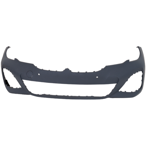 330I/M340I 19-22 FRONT BUMPER COVER, Primed, w/ M Sport Package, w/ Park Distance Control/Park Assist Sensor Holes, Sedan
