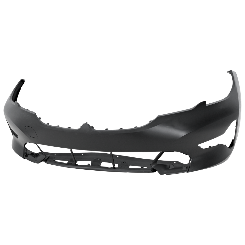 330I 19-22 FRONT BUMPER COVER, Primed, w/o M Sport Package, Park Distance Control Sensor Holes, Park Assist Sensor Holes, Sedan - CAPA