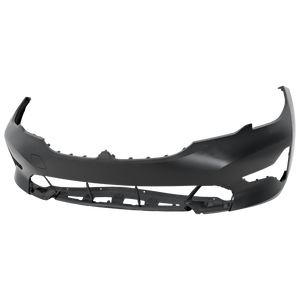 330I 19-22 FRONT BUMPER COVER, Primed, w/o M Sport Package, Park Distance Control Sensor Holes, Park Assist Sensor Holes, Sedan - CAPA