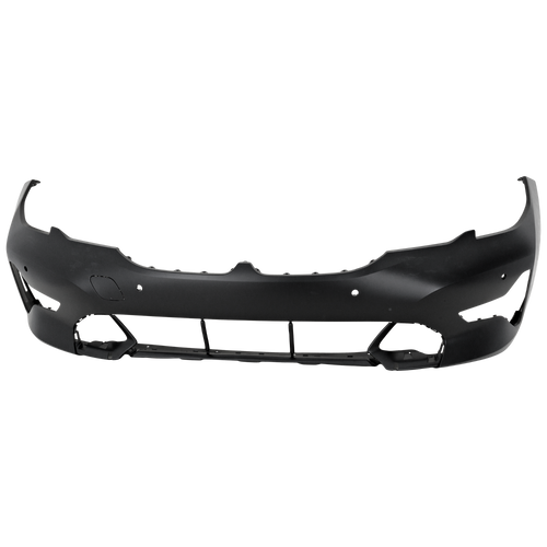 330I 19-22 FRONT BUMPER COVER, Primed, w/o M Sport Package, w/ Park Distance Control Sensor Holes, w/o Park Assist Sensor Holes, Sedan - CAPA