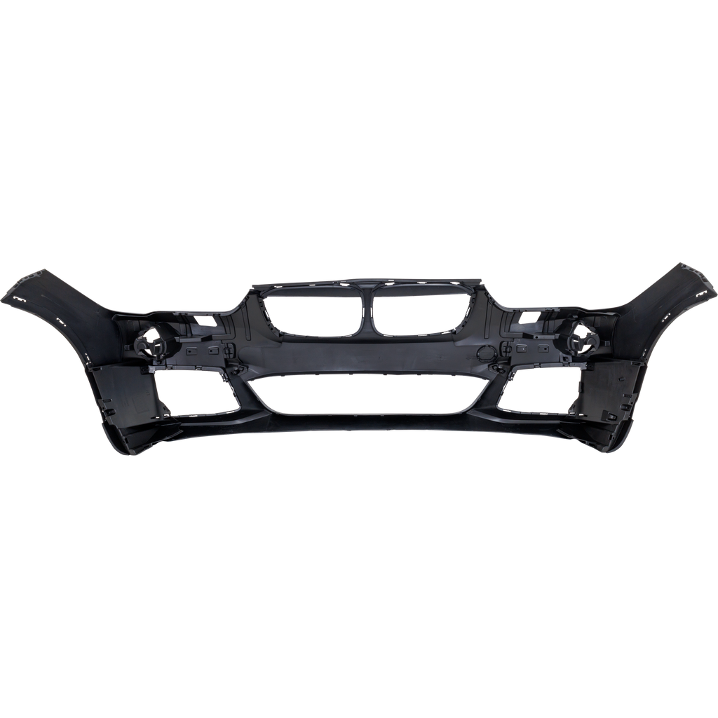 X1 17-19 FRONT BUMPER COVER, Primed, w/ M Package, w/ Headlight Washer Holes, w/o Park Distance Control Sensor Holes