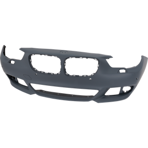 5 SERIES GT 10-17 FRONT BUMPER COVER, Primed, w/ M Package, w/ Park Assist Sensor, w/ Headlight Washer Holes, and w/o Side View Camera