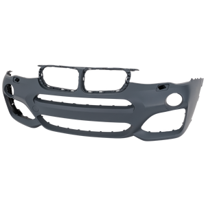 X3 15-17 / X4 15-18 FRONT BUMPER COVER, Primed, w/ Headlight Washer Holes, w/ M Sport Package, w/ Park Distance Control Sensor Holes, w/o Parking Assist Sensor Holes