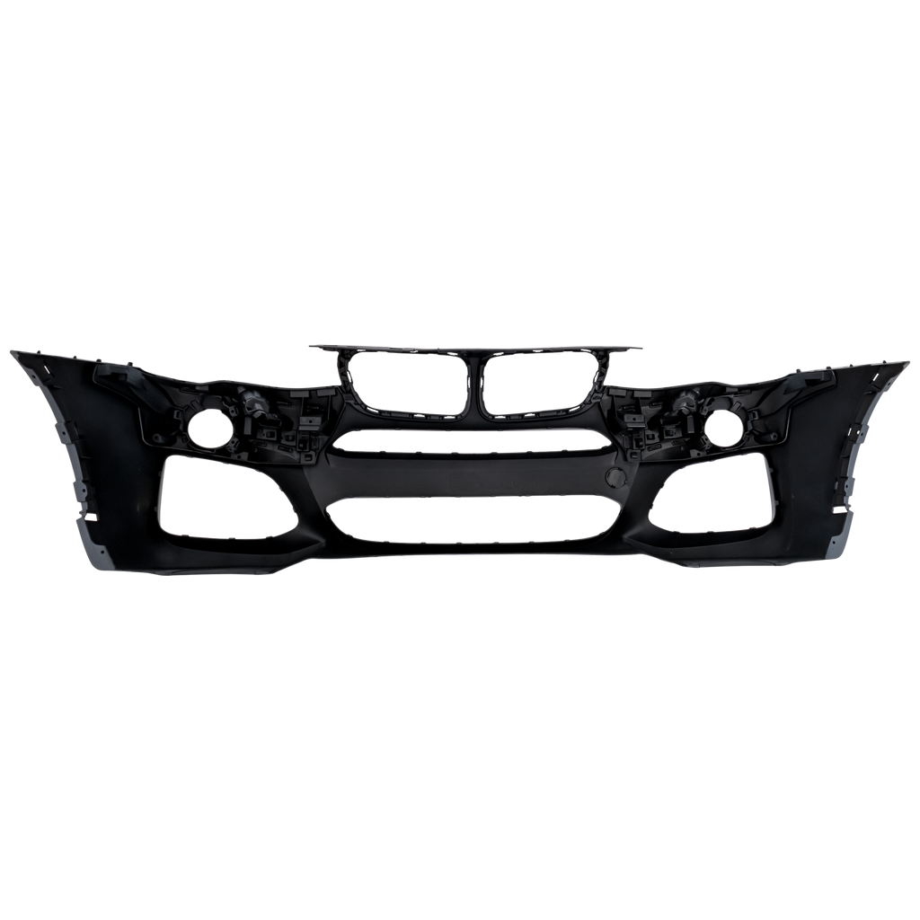 X3 15-17 / X4 15-18 FRONT BUMPER COVER, Primed, w/ Headlight Washer Holes, w/ M Sport Package, w/ Park Distance Control Sensor Holes, w/o Parking Assist Sensor Holes