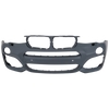 X3 15-17 / X4 15-18 FRONT BUMPER COVER, Primed, w/ Headlight Washer Holes, w/ M Sport Package, w/ Park Distance Control Sensor Holes and Parking Assist Sensor Holes