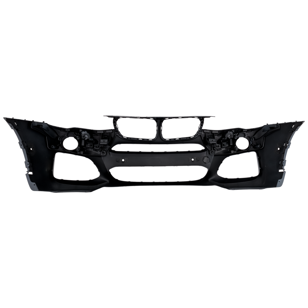 X3 15-17 / X4 15-18 FRONT BUMPER COVER, Primed, w/ Headlight Washer Holes, w/ M Sport Package, w/ Park Distance Control Sensor Holes and Parking Assist Sensor Holes