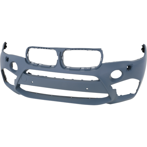 X5 15-18 FRONT BUMPER COVER, Primed, w/ Headlight Washer Holes, w/ Park Distance Control Sensor Holes, w/o Parking Assist Sensor Holes, M Model