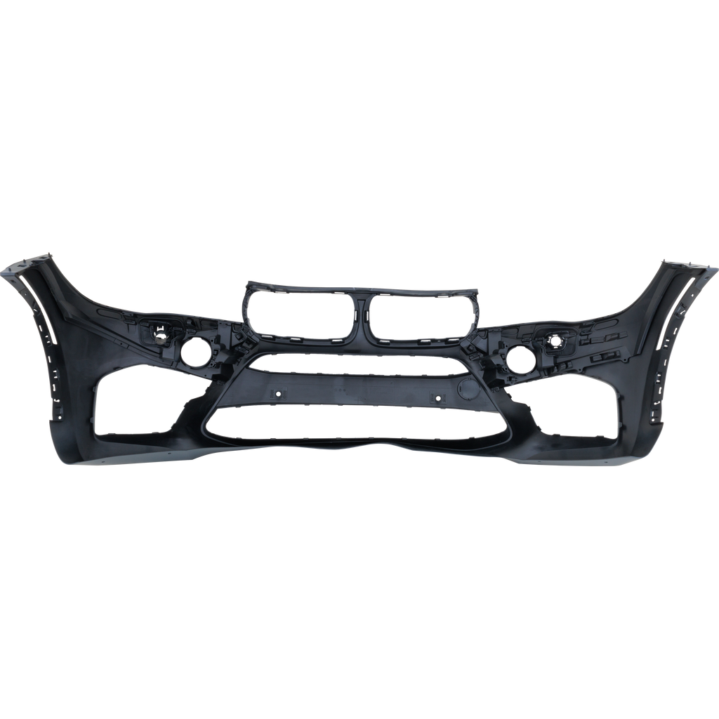 X6 15-17 FRONT BUMPER COVER, Primed, M Model, USA Built Vehicle, w/ Headlight Washer Holes, Park Distance Control, w/o Park Assist System