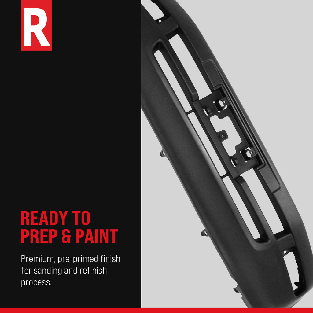 3-SERIES GT 14-19 FRONT BUMPER COVER, Primed, w/ M Sport Pkg, w/ Headlamp Washer Holes, Park Distance Control Sensor Holes, w/o Park Assist Sensor Holes, Camera Holes