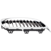 4-SERIES 14-20 GRILLE RH, Chrome Shell with Textured Black, w/ Chrome Molding, Luxury Line Model