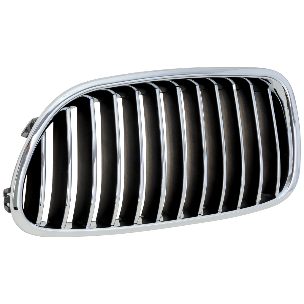 5-SERIES 11-13 GRILLE LH, Chrome Shell with Black Insert, w/o Night Vision, Sedan