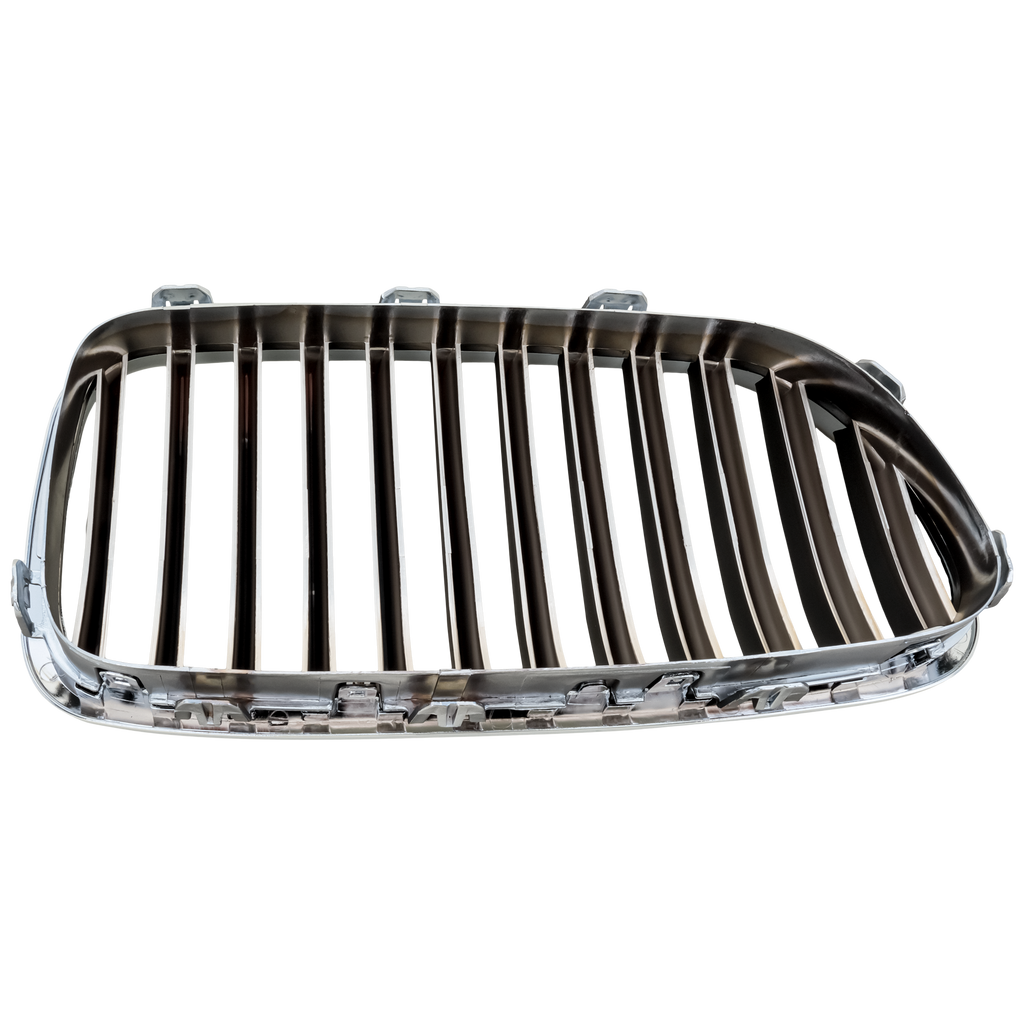 5-SERIES 11-13 GRILLE LH, Chrome Shell with Black Insert, w/o Night Vision, Sedan