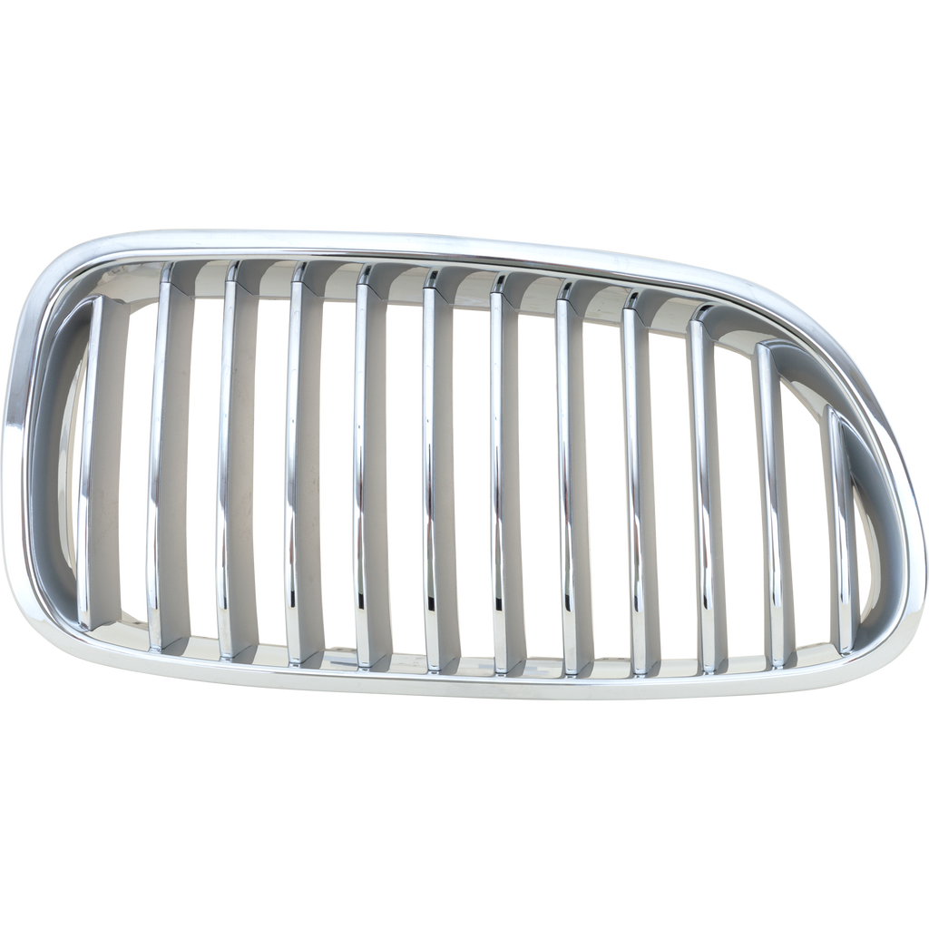 Grille Right Passenger Side Chrome Shell and Insert For 2011-2016 BMW 550I Sedan Without Night Vision Replacement RB07010031