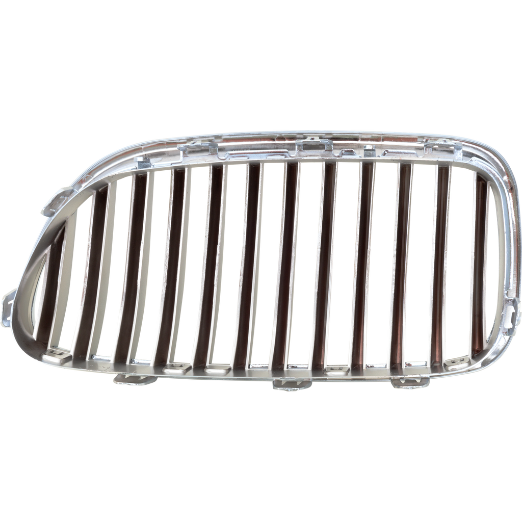 Grille Right Passenger Side Chrome Shell and Insert For 2011-2016 BMW 550I Sedan Without Night Vision Replacement RB07010031