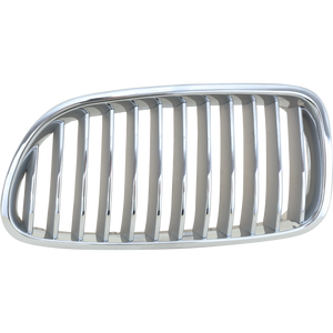 550I 11-16 GRILLE LH, Chrome Shell and Insert, w/o Night Vision, Sedan