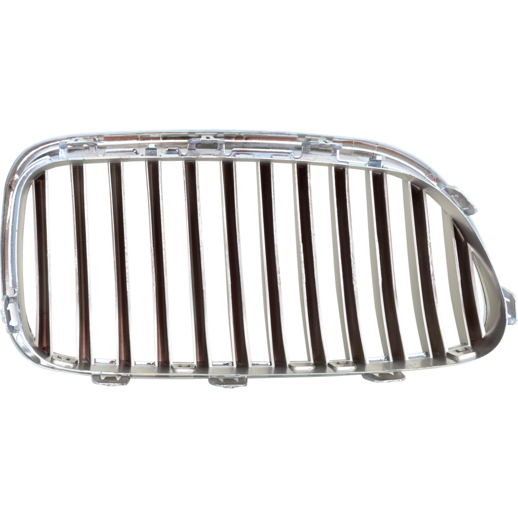 Grille Left Driver Side Chrome Shell and Insert For 2011-2016 BMW 550I Sedan Without Night Vision Replacement RB07010032